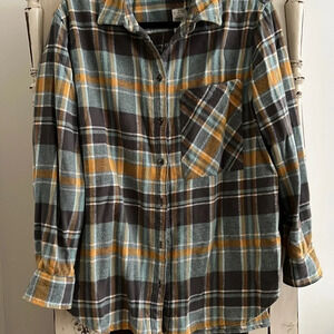 American  eagle button down plaid